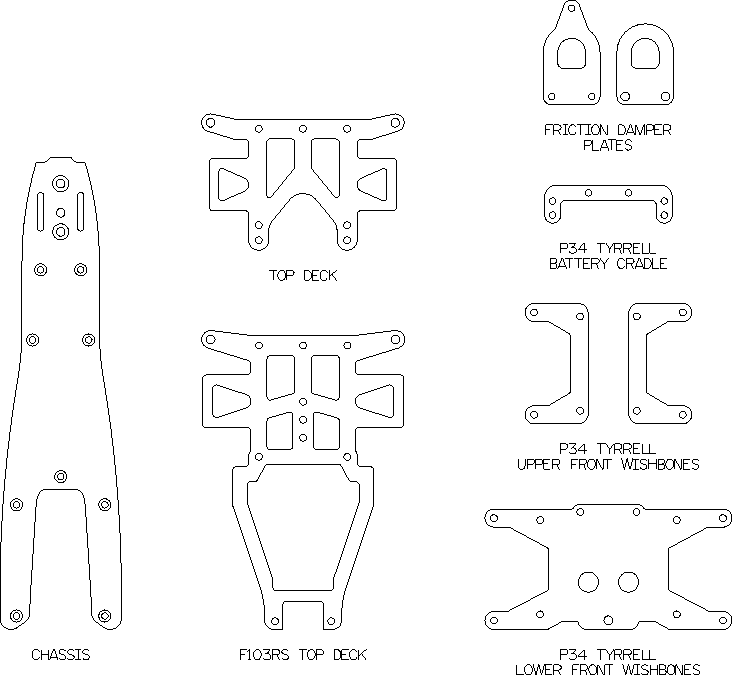 Tamiya F103 parts