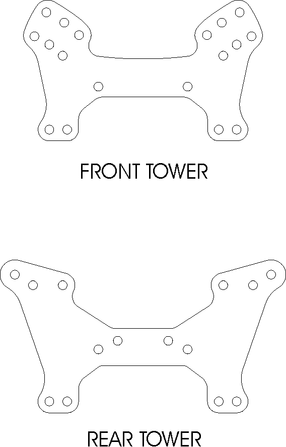 Tomy Intruder EX shock towers